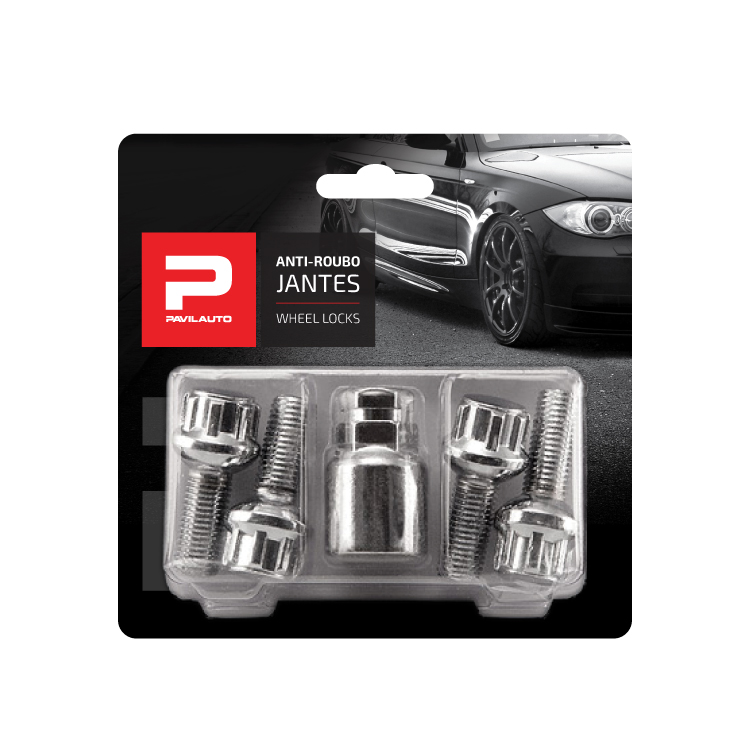 KIT PERNOS ANTI-ROUBO DE JANTES M14X1.5 L27  ESF.