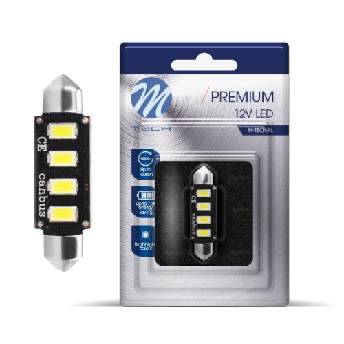 LED C5W 42MM CANBUS 4SMD BRANCO (1 UNID. | BLISTER)