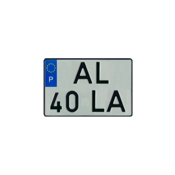 MATRICULA DE ALUMINIO MOTA (PRONTA A COLOCAR)