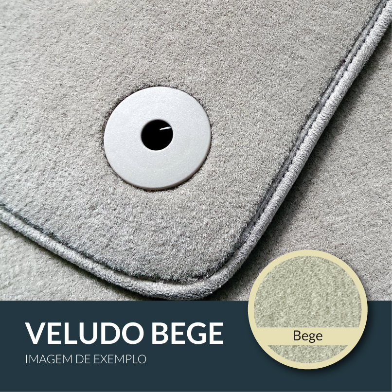 TAPETE ALCATIFA - ESPECIFICO - FRENTE - VELUDO - BEGE